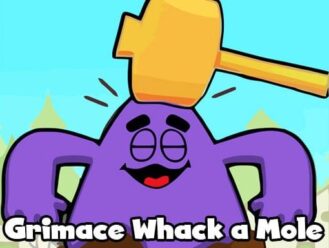 Grimace and Skibidi Take on Whack-A-Mole